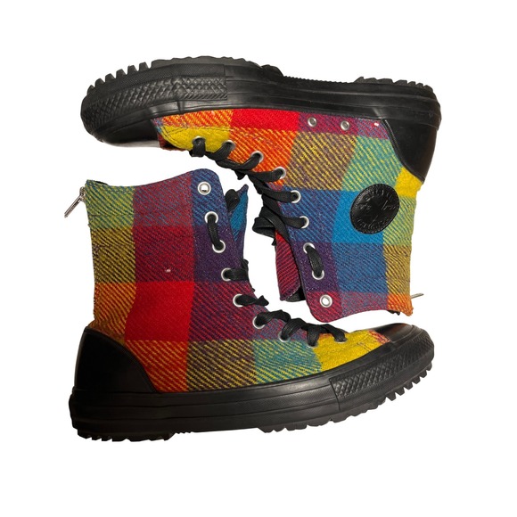 Converse Shoes - Converse Woolrich Plaid Hi Top Zipper Boots Sz11 men's new with slight defects